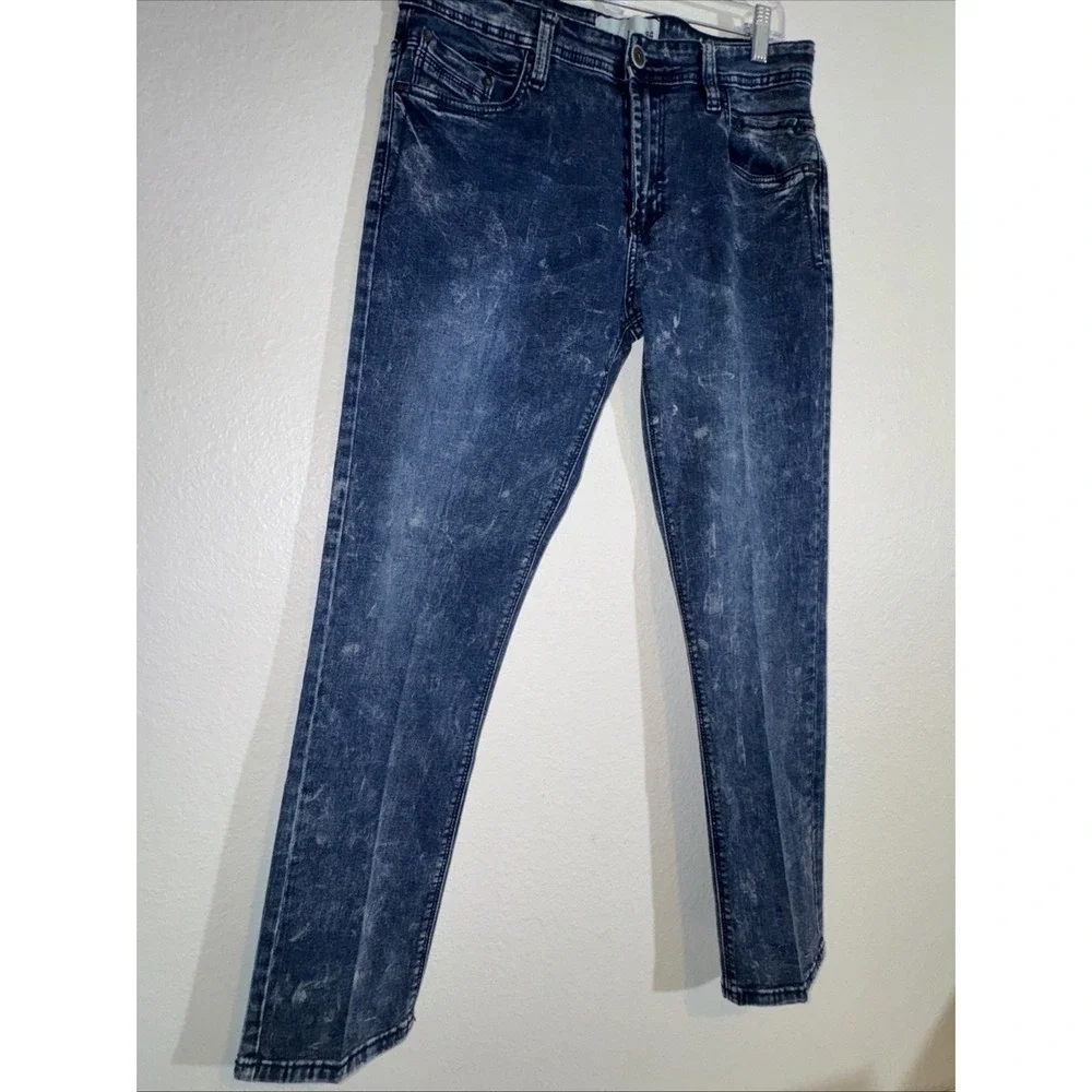 Paper Denim & Cloth Mens Jeans Size 34X30 Stretch Jeans Bleached 90's